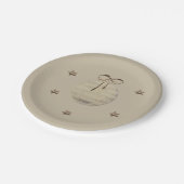 金ゴールドのtouch：クリスマスボール&スター ペーパープレート (アングル)