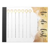 金ゴールドのWater Color To Do List ノートパッド (正面)