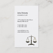 金ゴールドはかりで測ブラック |弁護士 名刺 (裏面)