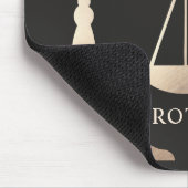 金ゴールドはかりで測弁護士ダークブラウン マウスパッド (コーナー)