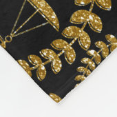 金ゴールドはかりで測·オブ·ジャスティス反復パターン フリースブランケット (角)