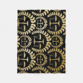 金ゴールドはかりで測·オブ·ジャスティス反復パターン フリースブランケット (正面)