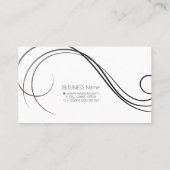 金ゴールドはさみとヘアカールの名刺 名刺 (裏面)