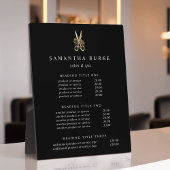 金ゴールドはさみサロン価格/サービス表示 フォトプラーク