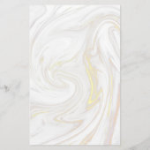 金ゴールドはさみ美容師大理石サービスメニュー チラシ (裏面)