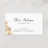 金ゴールドはさみ美容師美しいサロン ロイヤリティカード (裏面)