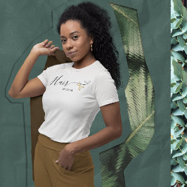 金ゴールドはさみ赤面ピンクヘアスタイリスト Tシャツ