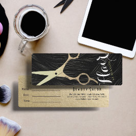 金ゴールドはさみ髪サロンヘアスタイリストアポイントメント