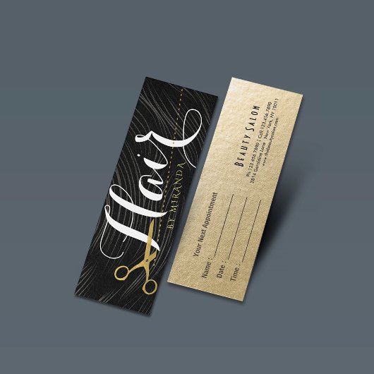 金ゴールドはさみ髪サロンヘアスタイリストアポイントメント