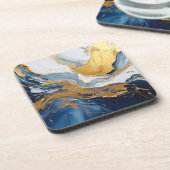 金ゴールドはっきりしたと青のスプラッシュ コースター (左側)