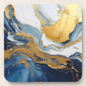 金ゴールドはっきりしたと青のスプラッシュ コースター (正面)