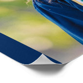 金ゴールドはっきりしたグリッタースカスタムクリプト写真卒業 ポスター (角)