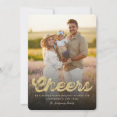 金ゴールドはっきりしたグリッタースタイリッシュ応援年明け写真 シーズンカード (正面)