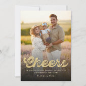 金ゴールドはっきりしたグリッタースタイリッシュ応援年明け写真 シーズンカード (正面)