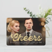 金ゴールドはっきりしたグリッターモダン応援年明け写真 シーズンカード (スタンド正面)