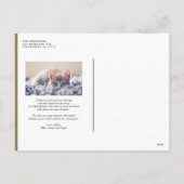 金ゴールドはっきりしたタイポグラフィハッピーニューイヤー写真 シーズンポストカード (裏面)