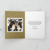 金ゴールドはっきりしたタイポグラフィ2025年新年写真 シーズンカード (内部)