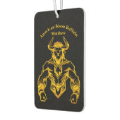 金ゴールドはっきりしたバイソングラフィックデザイン カーエアーフレッシュナー (左)