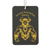 金ゴールドはっきりしたバイソングラフィックデザイン カーエアーフレッシュナー (裏面)