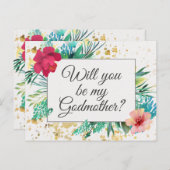 金ゴールドはっきりしたフローラゴッドマザー提案カード ポストカード (正面/裏面)