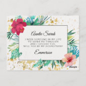 金ゴールドはっきりしたフローラゴッドマザー提案カード ポストカード (裏面)