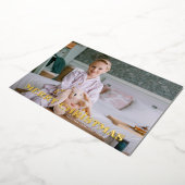 金ゴールドはっきりしたメリークリスマスの大写真 箔シーズンカード (回転した状態)