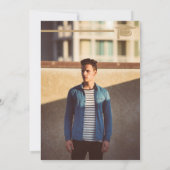 金ゴールドはっきりした卒業証明書及びキャップ卒業 招待状 (裏面)