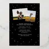 金ゴールドはっきりした名大学院生体育 箔招待状 (裏面)