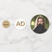 金ゴールドはっきりした大角文字卒業 コンフェッティ (正面)