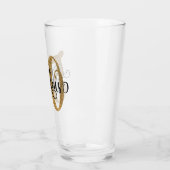 金ゴールドはっきりした(フェイク)グリッター50と素晴らしい誕生日 タンブラーグラス (左)