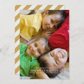 金ゴールドはっきりした・ホリデー・カード シーズンカード (正面/裏面)