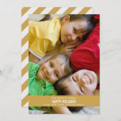 金ゴールドはっきりした・ホリデー・カード シーズンカード (正面/裏面)