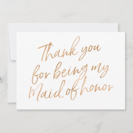 金ゴールドはであることのために上がりました"感謝していしています私のメイド・オブ・オーナー（花嫁付き サンキューカード