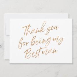 金ゴールドはであることのために上がりました"感謝していしています私の花婿介添人" サンキューカード