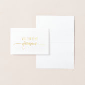 金ゴールドはです私の花婿の付添人の婚礼の日カード決定します 箔カード (ディスプレー)