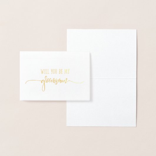 金ゴールドはです私の花婿の付添人の婚礼の日カード決定します 箔カード (ディスプレー)