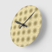 金ゴールドはクリスマスの花を抽出します ラウンド壁時計 (傾斜)