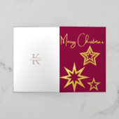 金ゴールドはクリスマスカードを曇らせた 箔グリーティングカード (外側レイダウン)