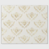 金ゴールドはクリームの上に。 ラッピングペーパー (フラット)