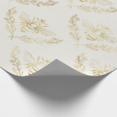 金ゴールドはクリームの上に。 ラッピングペーパー (角)
