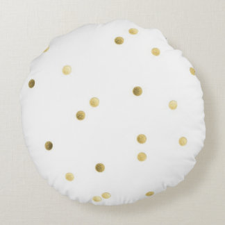 金ゴールドはブラシをかけましたポリエステル円形の装飾用クッション(16")に ラウンドクッション