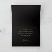 金ゴールドはブラック・フォールディング・クリスマス カード (内部)