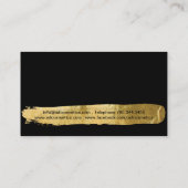 金ゴールドはメーキャップアーティストの名刺を抽出します 名刺 (裏面)