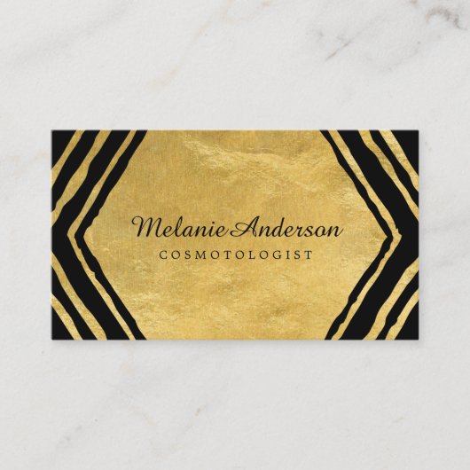 金ゴールドはメーキャップアーティストの名刺を抽出します 名刺 (正面)