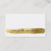 金ゴールドはメーキャップアーティストの名刺を抽出します 名刺 (裏面)
