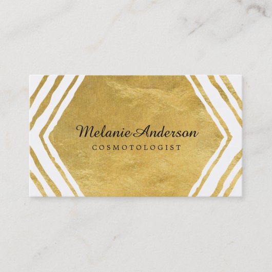 金ゴールドはメーキャップアーティストの名刺を抽出します 名刺 (正面)
