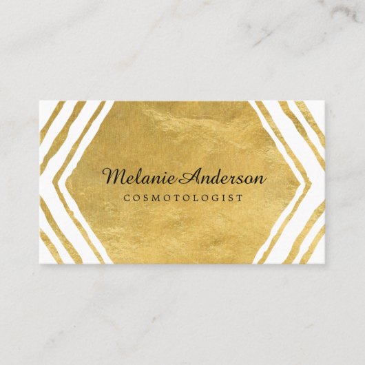金ゴールドはメーキャップアーティストの名刺を抽出します 名刺 (正面)