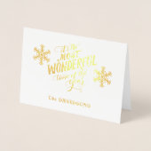 金ゴールドは一年で最も素晴らしい時期だ 箔カード (正面)