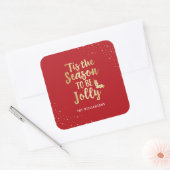 金ゴールドは今シーズンすてき |クリスマスパーティー スクエアシール (封筒)