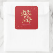 金ゴールドは今シーズンすてき |クリスマスパーティー スクエアシール (バッグ)